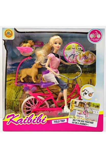 Oyuncakchi Bisikletli Kopegini Gezdiren Sonsuz Hareketli Oyuncak Et Bebek Trendyol