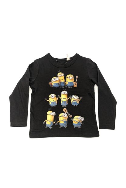 H M Erkek Cocuk Koyu Gri Minyon Figurlu Sweatshirt Trendyol