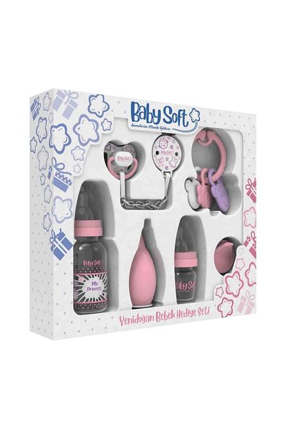 Babysoft 7 Parca Biberon Suluk Emzik Dis Kasiyici Burun Aspiratoru Yenidogan Set Bebek Hediye Seti Pembe Trendyol