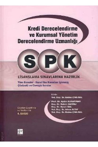 Spk Sermaye Piyasasi Faaliyetleri Duzey 1 Pratik Hazirlik Kitabi Yargi Yayinlari 9786053075417