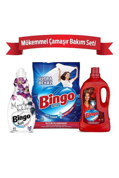 Bingo Camasir Deterjani Ultra Beyaz 4 Kg Deterjan 4 Lt Renkli Camasir Yumusatici 1440 Ml Manolya Bahcesi Trendyol