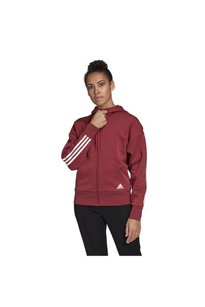 Adidas W 3s Dk Hoodie Kadin Kirmizi Gunluk Stil Ceket Gc6950 Trendyol