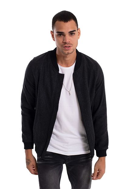 Densmood Erkek Siyah Bomber Ceket Trendyol