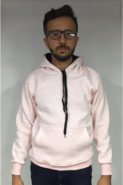 Benesse Erkek Acik Pembe Kanguru Cepli Kapusonlu Sweatshirt Trendyol