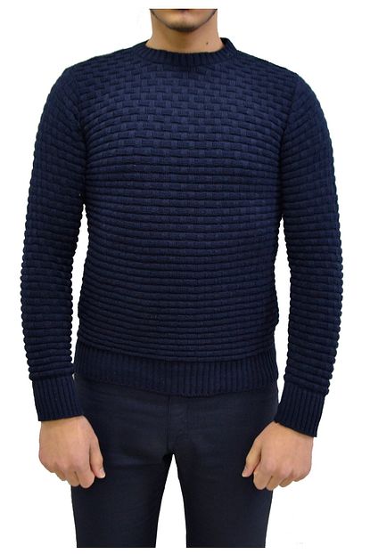 Biceq Collection Erkek Lacivert Dar Kesim Kazak Trendyol