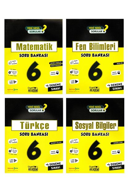 Ucgen Yayincilik Ucgen Akademi 6 Sinif Matematik Fen Turkce Sosyal Bilgiler Seti 4 Kitap Trendyol