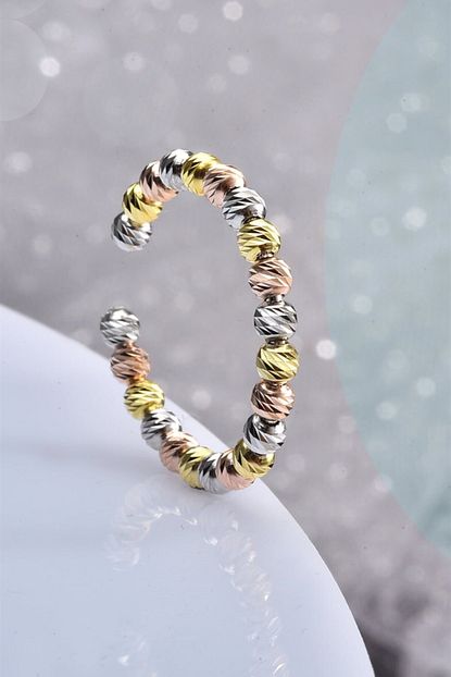 Jelux Silver Mini Top Model Uc Renkli Tamtur Ayarlanabilir Gumus Yuzuk Trendyol