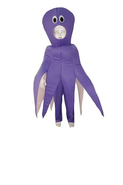 kostum sarayi unisex cocuk mor ahtapot