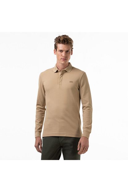 Lacoste Erkek Regular Fit Uzun Kollu Kahverengi Polo Trendyol