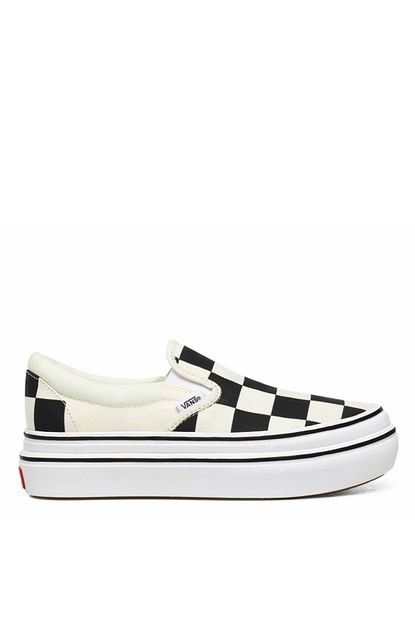 Vans Kadin Beyaz Damali Yuksek Taban Ayakkabi Trendyol