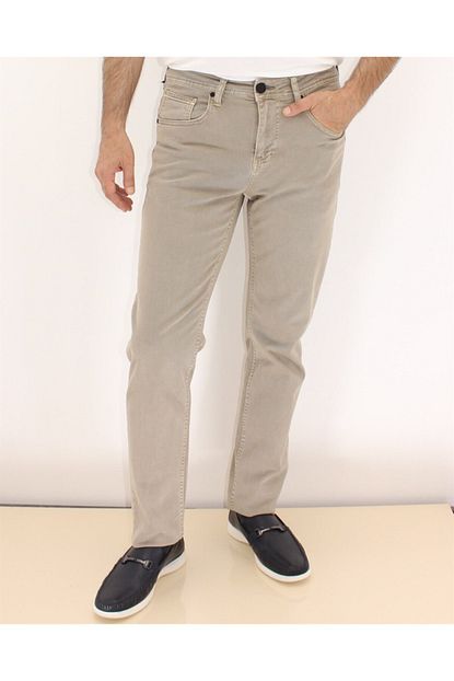 Imza Erkek Krem Denim Pantolon Trendyol