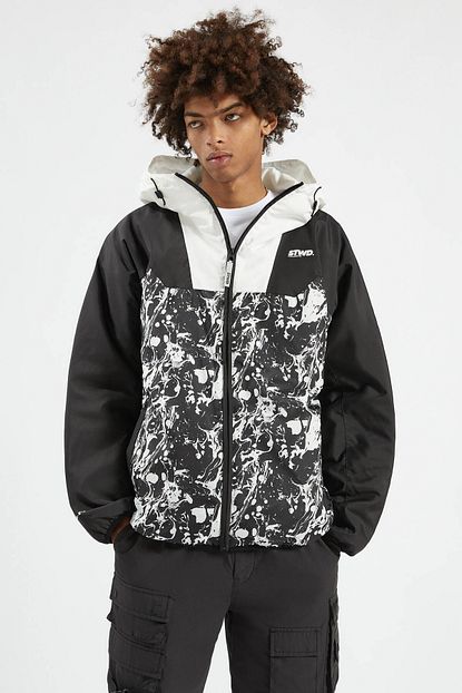 Pull Bear Erkek Siyah Fermuarli Desenli Mont 09710524 Trendyol