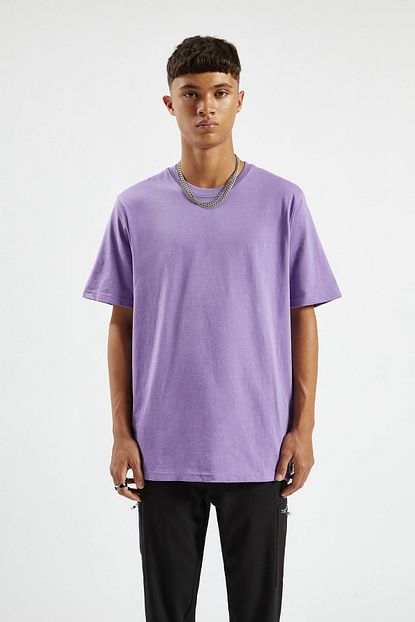 Pull Bear Erkek Koyu Mor Join Life Basic T Shirt 09244500 Trendyol