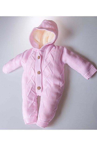 Poky Bebe Kiz Bebek Triko Welsoft Tulum Pembe Kapsonlu Trendyol