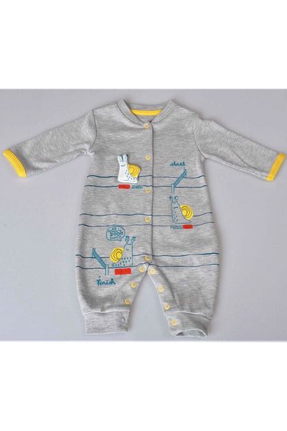 Mymio Erkek Bebek Yenidogan 3 Ay 6 Ay Salyangoz Patiksiz Tulum 2788 Trendyol