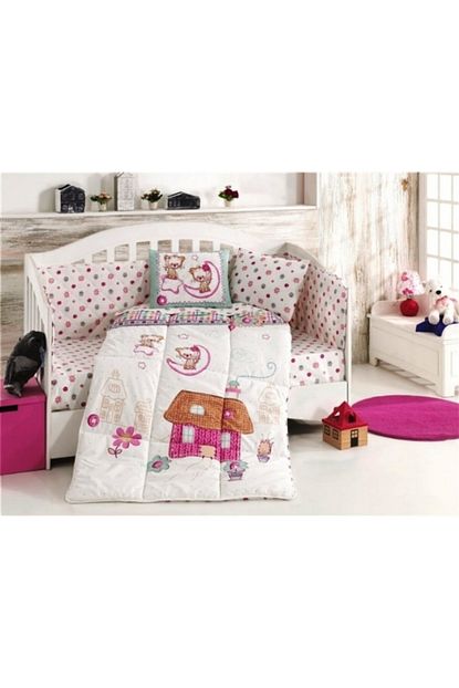 Kristal Turkuaz Bebek Pamuklu Kumas Kedili Model Sleepy Cats Uyku Seti Trendyol