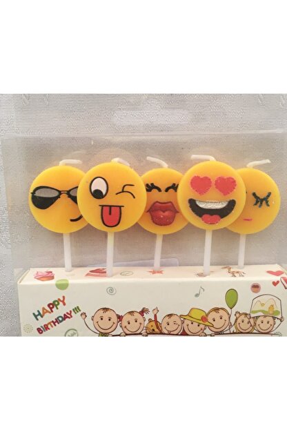 Oyuncak Borsasi Emoji Mum Seti 5 Li Emoji Temali Pasta Mumu Trendyol
