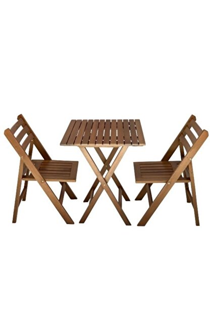 Kalebahcemobilya Ada Ispanya Balkon Takimi Katlanir Ahsap Bahce Takim Trendyol