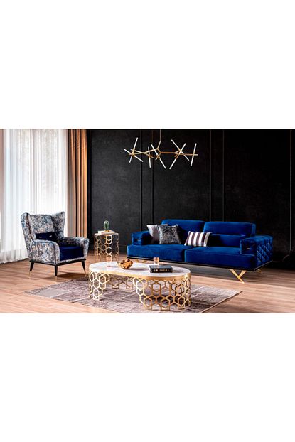 Anje Koltuk Memphis Blue Koltuk Takimi Trendyol