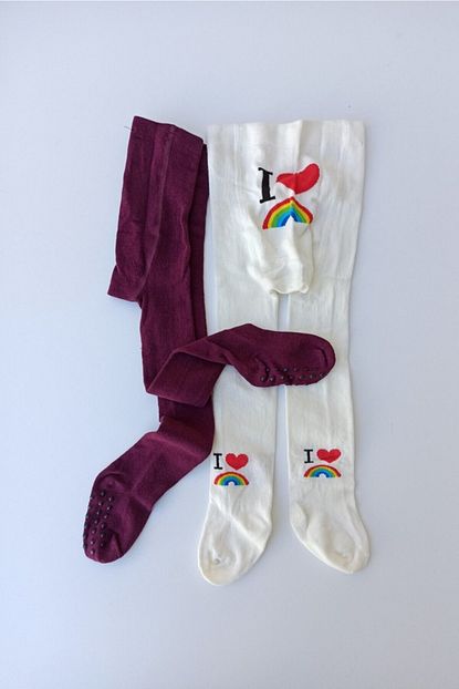 Kaplumbaga Bebe 2 Li Kiz Bebek Bordo Kulotlu Corap 6 18 Ay Trendyol