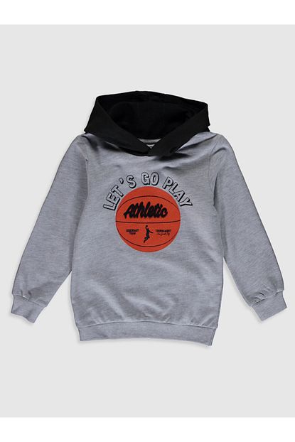 Lc Waikiki Erkek Cocuk Gri Melanj Lal Sweatshirt Trendyol