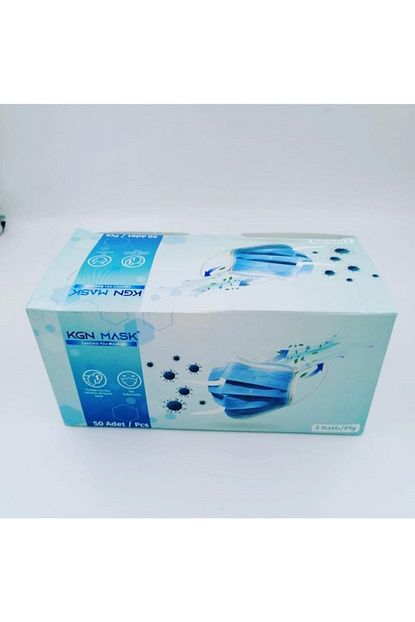 Kgn 50adet Full Ultrasonik 3kat Burun Telli Spunbond Kumas 75gram Saglik Bakanligi Onayli Cerrahi Maske Trendyol