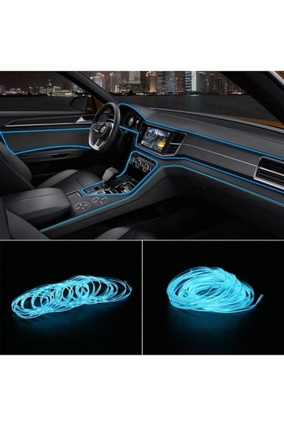 balp mavi renk fitilli ip neon led torpido seridi 2 metre dekoratif led fiyati yorumlari trendyol