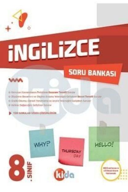 Kida Kitap Kida Yayinlari 8 Sinif Ingilizce Soru Bankasi Trendyol