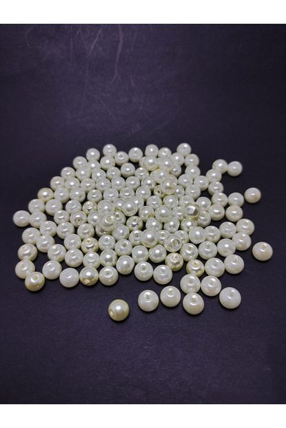 Platin Hediyelik 100 Gram 6 Mm Cam Inci Boncuk Krem 6mm Trendyol