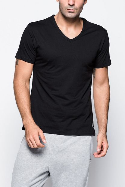 u s polo assn erkek siyah suprem v yaka t shirt 80206 fiyati yorumlari trendyol