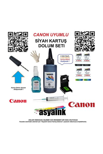 asyaink canon e404 yazici pg 46 siyah