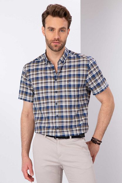 pierre cardin mavi regular fit kisa kollu gomlek fiyati yorumlari trendyol