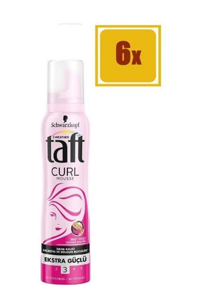 taft curl flex kopuk 150 ml 6 li set fiyati yorumlari trendyol