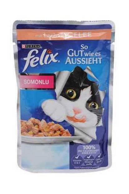 purina felix pouch 20 adet x 100 gr somonlu kedi yas mama fiyati yorumlari trendyol