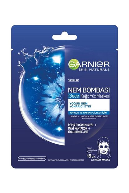 garnier nem bombasi gece kagit yuz maskesi 5 li 3600542258173 fiyati yorumlari trendyol