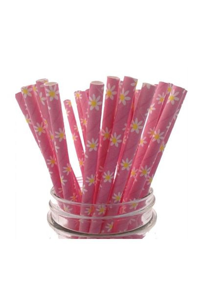 pandoli pembe papatya cicek desenli