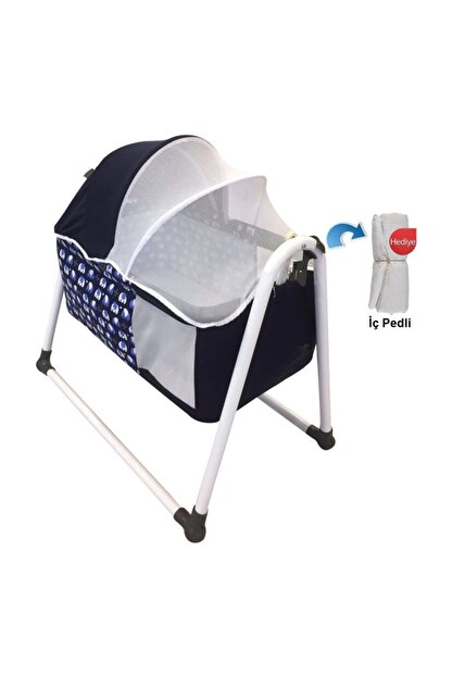 bebesi fildisi portatif bebek besigi lacivert mavi fil desenli ic pedli fiyati yorumlari trendyol