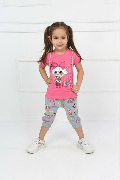 pijama moda kiz cocuk pembe lol desenli alt ust takim 3 lu fiyati yorumlari trendyol