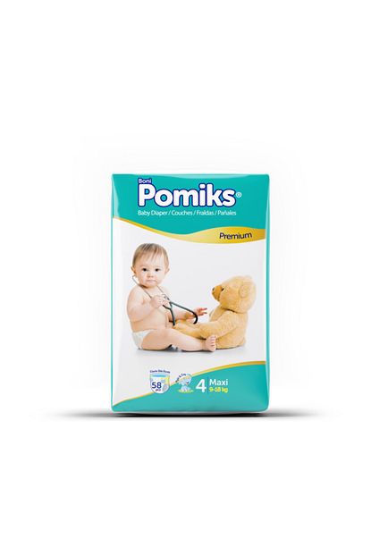 pomiks maxi bebek bezi 4 numara 9 18 kg 58 adet fiyati yorumlari trendyol