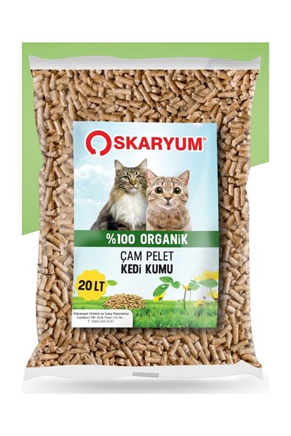oskaryum cam peleti kedi kumu 20 lt
