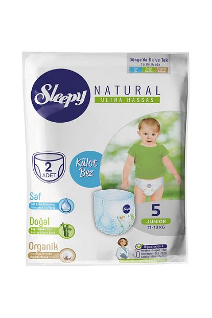 sleepy deneme paketi natural kulot bez 5 beden junior 2 adet fiyati yorumlari trendyol