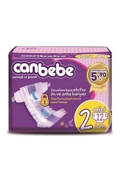 canbebe bebek bezi deneme 2 beden mini 12 adet fiyati yorumlari trendyol