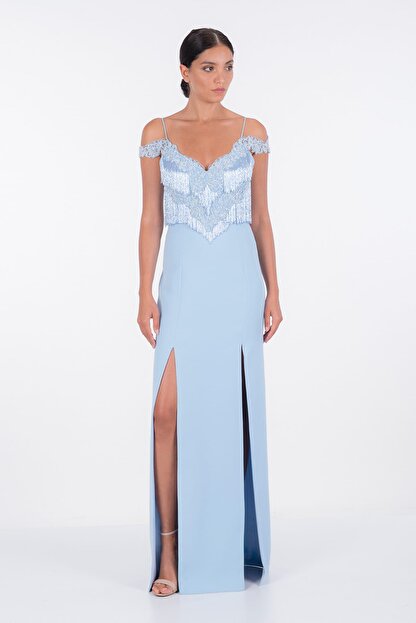 Barrus Kadin Mavi Black Opal Elbise Barrus84 Fiyati Yorumlari Trendyol