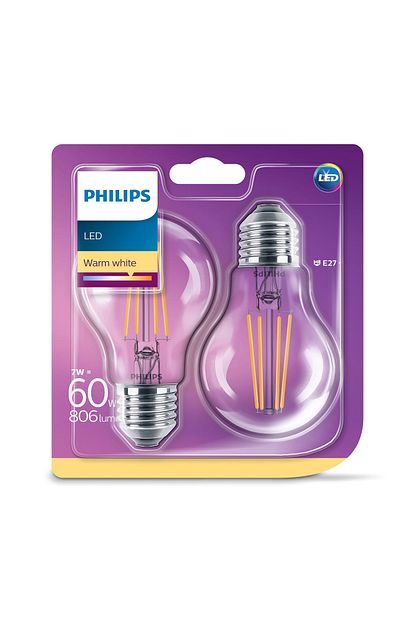 philips led classic ampul 60w a60 e27 non dim 2700k 2 li ekopaket ampul fiyati yorumlari trendyol