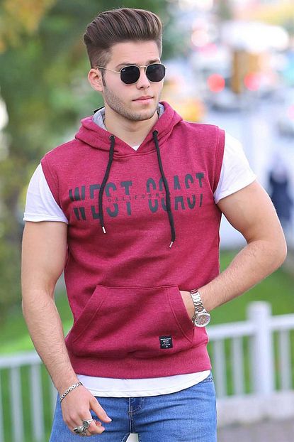 madmext kapsonlu bordo sifir kol sweatshirt 2132 fiyati yorumlari trendyol