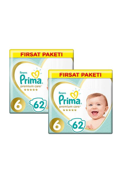 prima bebek bezi premium care 6 beden 124 adet fiyati yorumlari trendyol