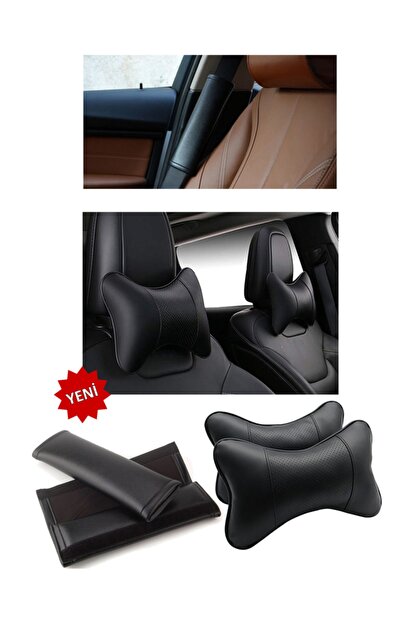 autofresh peugeot 307 uyumlu oto koltuk basligi ve kemer kilifi suni deri spor luks set fiyati yorumlari trendyol