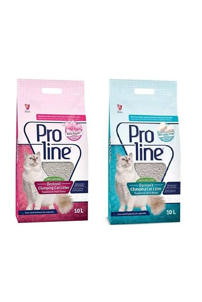 pro line proline dogal topaklanan baby powder ve marsilya sabunlu kedi kumu 10 lt 2 adet fiyati yorumlari trendyol
