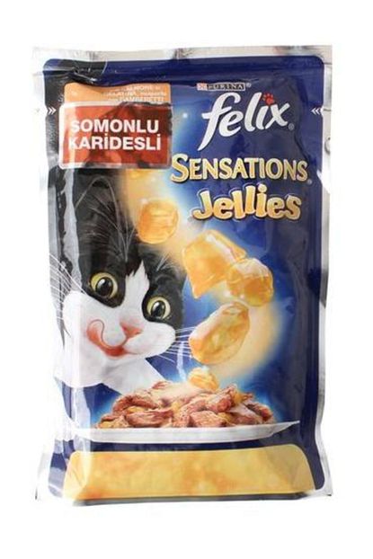 felix pouch 12 adet x 100 gr sensations somon ve karidesli kedi yas mama fiyati yorumlari trendyol