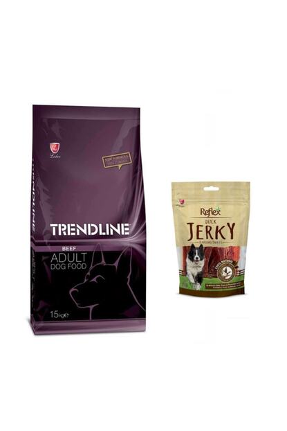trendline biftekli yetiskin kopek mamasi 15 kg reflex duck jerky 80 gr fiyati yorumlari trendyol